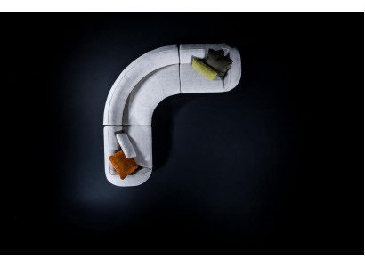 Textielbank Moderne L-vormige Bank Woonkamer Designer Bankstellen