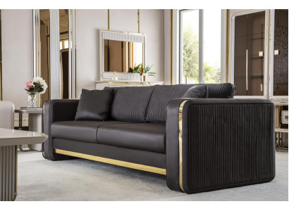 Bank Driepersoonsbank Bank Luxe Bankstellen Banken Metaal Textiel Woonkamer