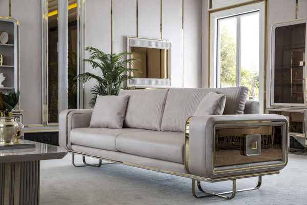 Woonkamer set Wit bankstel 2 bijzettafels Fauteuil Salontafel Luxe 6-delig. -> Woonkamerset Wit bankstel 2 bijzettafels Fauteuil Salontafel Luxe 6-delig.