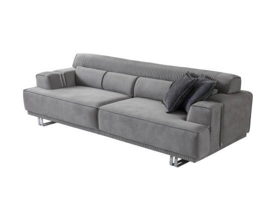 Bank 3-zits Modern Meubilair Grijs Woonkamer Luxe Inrichting 235cm