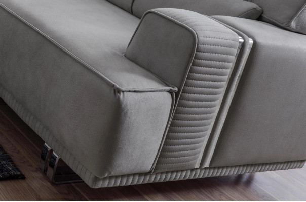 Bank 3-zits Modern Meubilair Grijs Woonkamer Luxe Inrichting 235cm