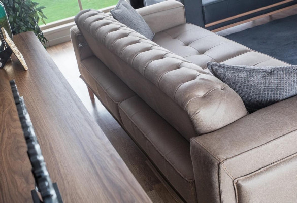Bankstel 4-zits Design Bankstellen Grijs Stof Relax Zitmeubels Modern