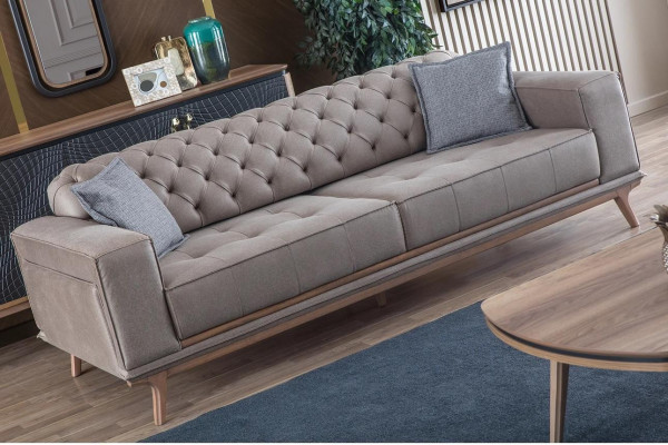 Luxe modern woonkamerset 4-delig. 4-zits fauteuil salontafel meubel Nieuw