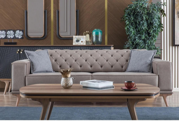 Luxe modern woonkamerset 4-delig. 4-zits fauteuil salontafel meubel Nieuw