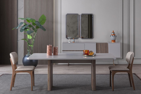 Eetkamerset Eettafel Groep Tafel Stoelen 8-delig Modern Meubel Eetgroep