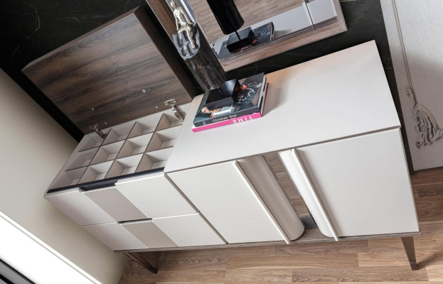 Ontwerp kaptafel met spiegel luxe slaapkamer meubels 2-delige stijl