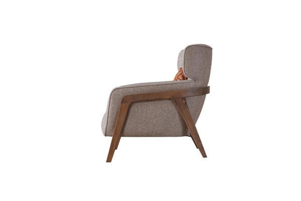 Moderne Beige Fauteuil Woonkamer Textiel Luxe Design Meubels Lounge Club