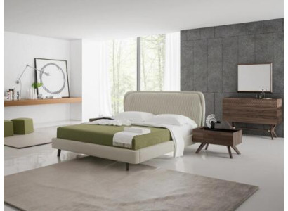 Slaapkamer set 5-delig Luxe tweepersoonsbed 2x nachtkastjes Luxe ladekast met spiegel