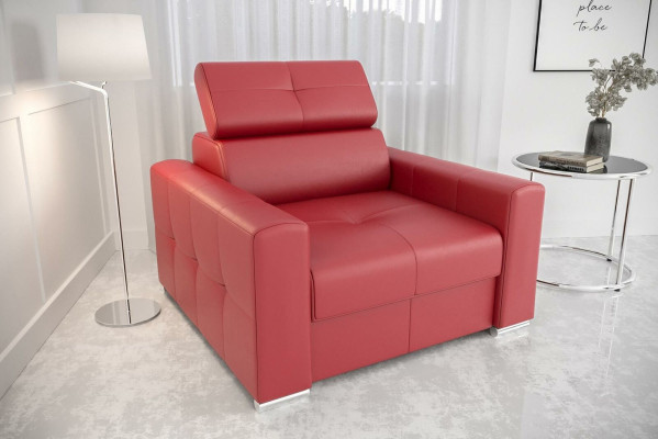 Fauteuil Moderne Lounge Club Woonkamer Modern Textiel Stof Rood Creatief Meubilair