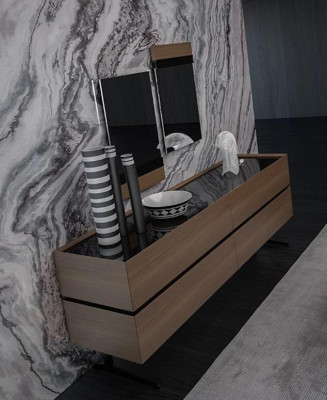 Dressoir met 2 spiegels Eetkamer Compleet Interieur Modern Ontwerp Nieuw