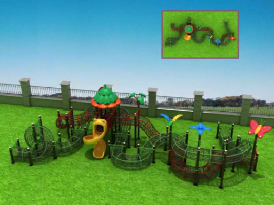 Sportcomplex in de openlucht Kinderklimtuin Speeltuin Openbaar Recreatiepark