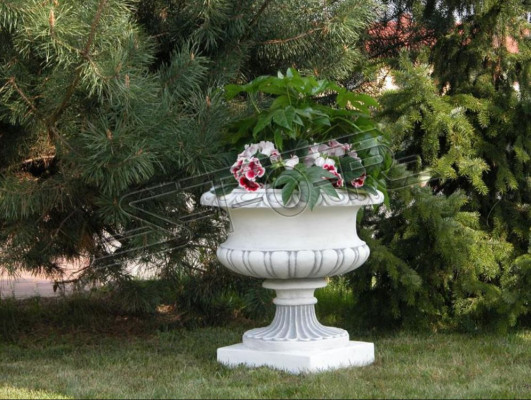 Bloemenmand Bloemenvaas Vaas Beeld Figuren Tuin Terras Decoratie Standbeeld
