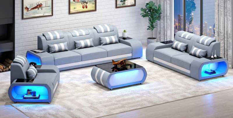 Bankstel Tweezits leren bankstellen fauteuil Driepersoons 3-delig Zwart Set