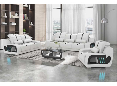 Bankstel Luxe Bankstel Complete Wit Kunstleren Bank 321