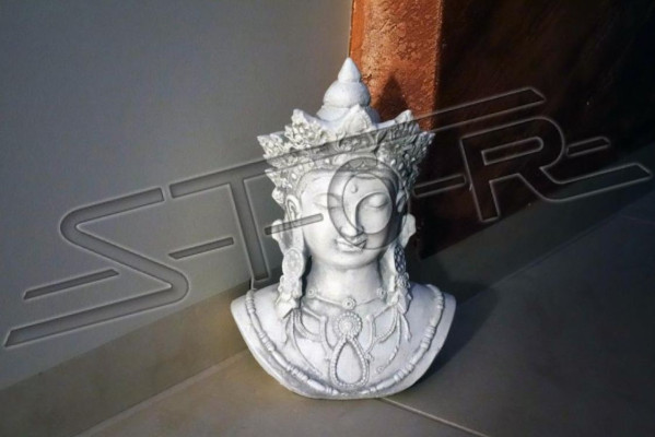 Boeddha-beeld standbeelden sculpturen figuur decoratie zilver tuin terras