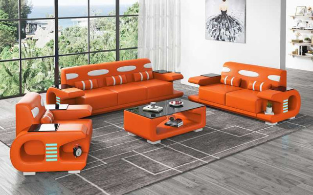 Bankstel Bankstel Leren bankstellen Bank Compleet 3-delig Zwart Set