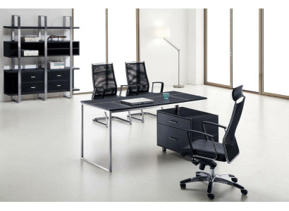 Kantoorinrichtingsset 2-delig. Set bureau wandplank tafel rekken