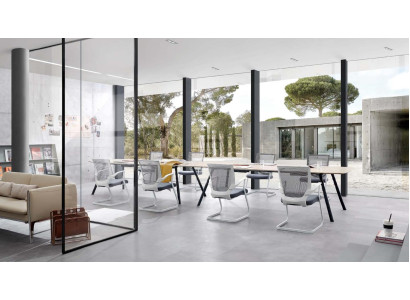 Kantoor meubels Tafels Vergader- & conferentietafels Tafel 6x Armstoel