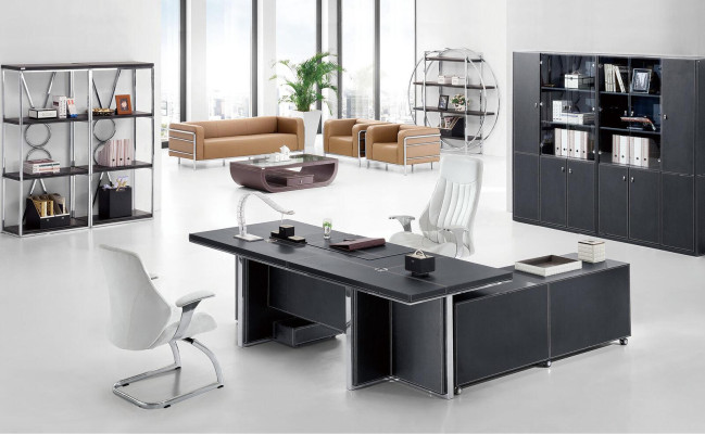 Kantoor bureau + plank kast 2-delige set archiefkast meubels inrichting