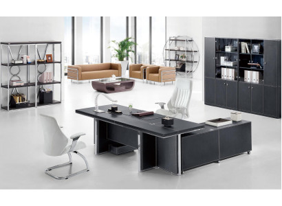 Bureau Set 2-delig. Chef bureau Archiefkast Kantoorinrichting