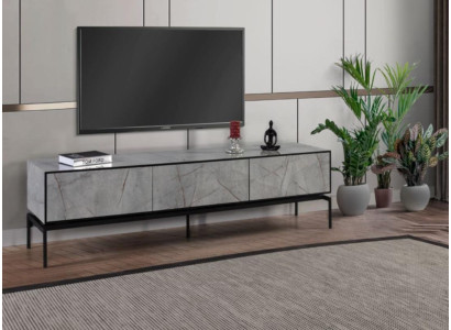 Dressoir RTV Lowboard Moderne TV-standaard Woonkamer Grijs Houten Tafel