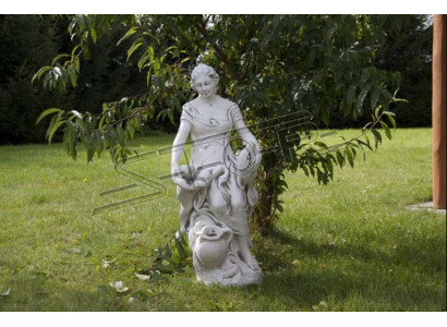 Decoratie figuur vrouw tuin ontwerper figuren sculptuur wit beeldhouwwerken