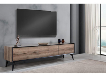TV-standaard RTV Lowboard Woonkamer Modern Bruin Hout Dressoir Tafel