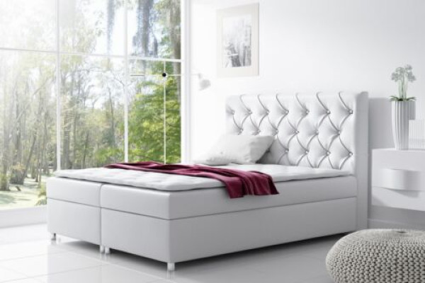 Chesterfield bed Modern boxspringbed Tweepersoonsbed Gestoffeerd bed Bedden 200x200 Nieuw