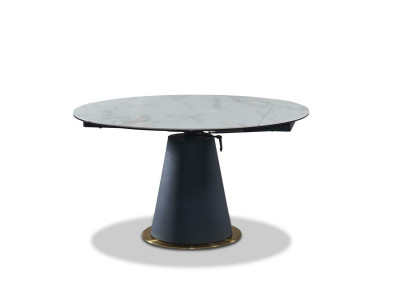 Ontwerp eettafel van hout met roestvrijstalen elementen Tafels Eetkamerdecoratie Meubels