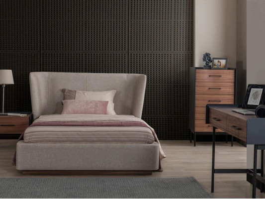 Design Compleet 4-delig Slaapkamer Bed Nachtkastje Modern Commode Nieuw