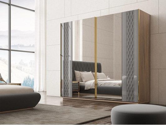Ontwerp kast slaapkamer luxe houten kledingkast modern meubilair