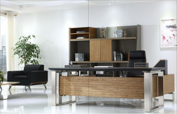Ontwerpbureau Werkkamer Set Boekenkast Kast Tafel Compleet Set Meubels
