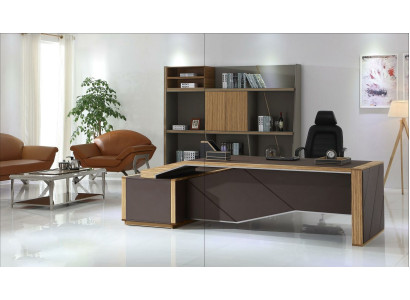 Ontwerper kantoor werkkamerset, stoel, tafel, compleet meubelset van 3 stuks.