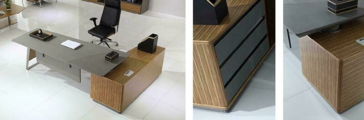 Ontwerper kantoorwerkruimte set stoel tafel complete set meubelen 2-dlg.
