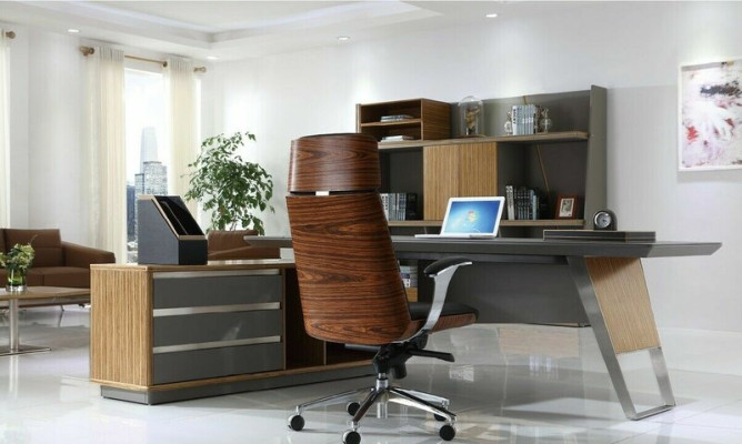 Ontwerper kantoorwerkruimte set stoel tafel complete set meubelen 2-dlg.