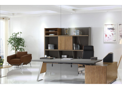 Ontwerper kantoorwerkruimte set stoel tafel complete set meubelen 2-dlg.