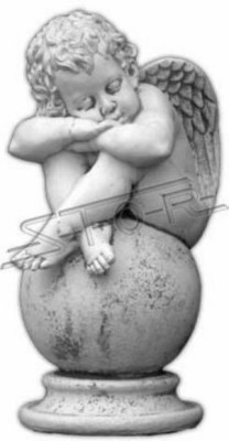 Engel Bal Standbeeld Figuur Figuren Standbeelden Sculptuur Sculpturen Tuin