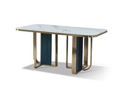 Eettafel roestvrij staal stenen tafels ontwerpmeubels Italiaanse inrichting