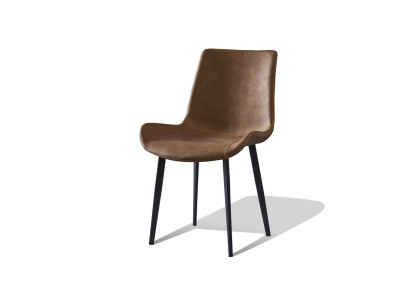 Eetkamer 1x stoel Echt stoelen Zitkussen Ligstoel Ontwerper Leren Fauteuil Moderne