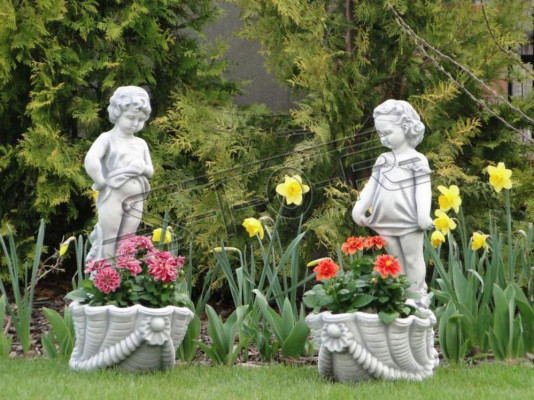 Figuur Bloembak Plant Decoratie Pot Bloempotten Figuur Decoratie Tuin
