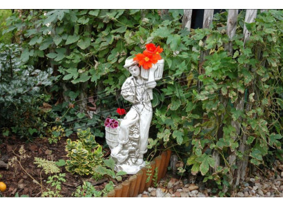 Figuur Bloempot Wit Planten Pot Decoratie Figuur Bloempotten Tuin