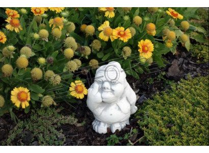 Beeld Standbeeld Tuin Decoratie Deco Middelvinger Wit Standbeelden