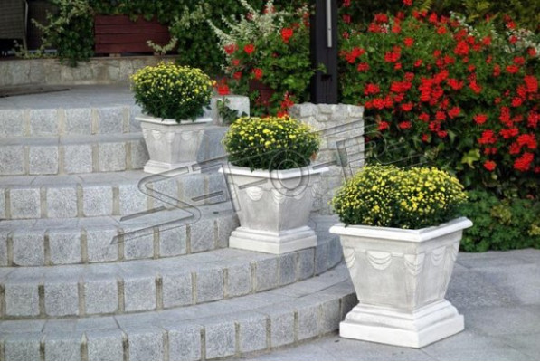 Figuur Wit Bloempot Plantenbak Figuur Decoratie Bloempotten Tuin