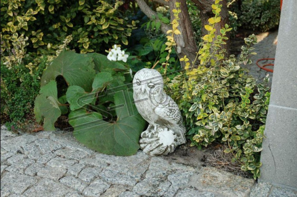 Tuindecoratie Uil Terras Steen Figuur Figuur Decoratie Standbeeld