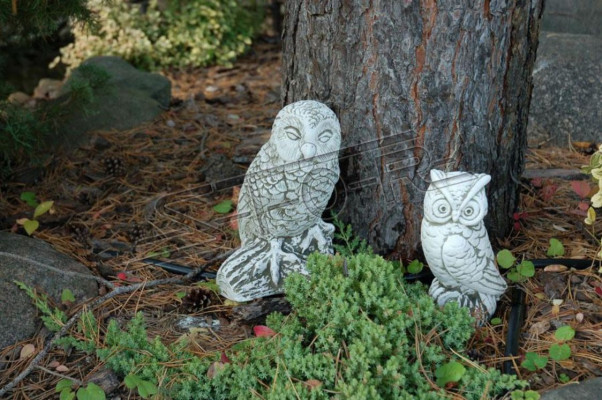 Tuindecoratie Uil Terras Steenfiguren Natuurlijk Figuur Decoratief Standbeeld