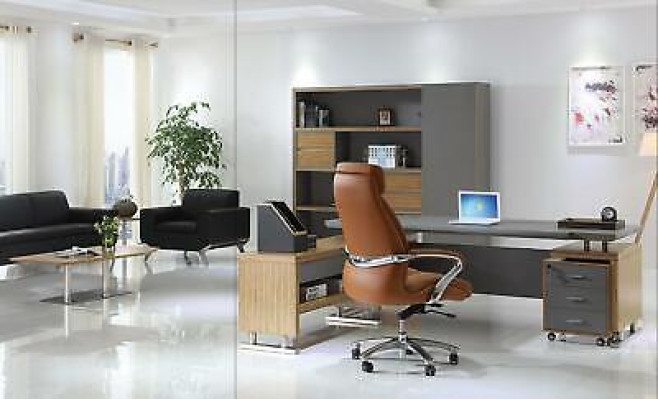 Compleet Set Meubels 2-delig. Bureau Ontwerper Kantoor Werkkamer Stoel
