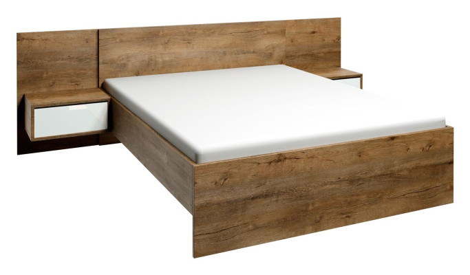 Compleet slaapkamer set Bed Nachtkastje Kledingkast Commode Design 5 dlg.