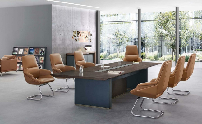 Conference room meeting table + 6x chairs Training tables Tables 7 pcs.