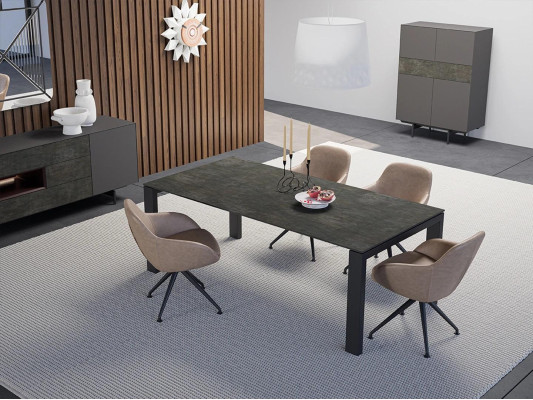 Luxe eetkamer set eettafel 4 stoelen modern design nieuw
