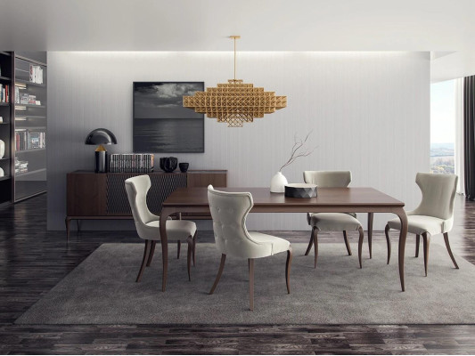 Luxe eetkamerset 6-delig Nieuwe eettafel 4x stoelen Inrichting dressoir